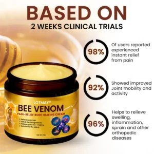 Limited Time Discount⏳LOTMAY® Bee Venom Pain-Relief Bone Healing Cream ✨𝗙𝗮𝘀𝘁 𝗥𝗲𝗹𝗶𝗲𝗳 𝗶𝗻 𝟳𝟮 𝗛𝗼𝘂𝗿𝘀✨