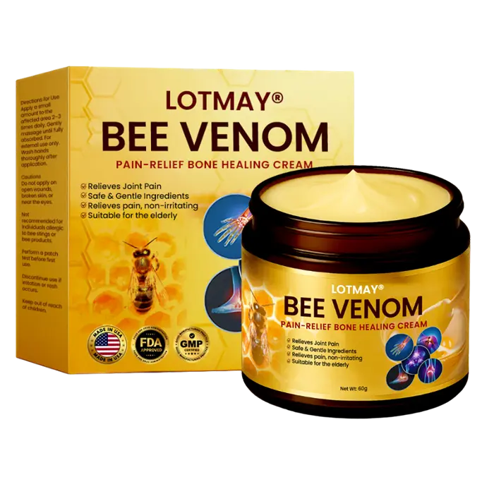 Limited Time Discount⏳LOTMAY® Bee Venom Pain-Relief Bone Healing Cream ✨𝗙𝗮𝘀𝘁 𝗥𝗲𝗹𝗶𝗲𝗳 𝗶𝗻 𝟳𝟮 𝗛𝗼𝘂𝗿𝘀✨